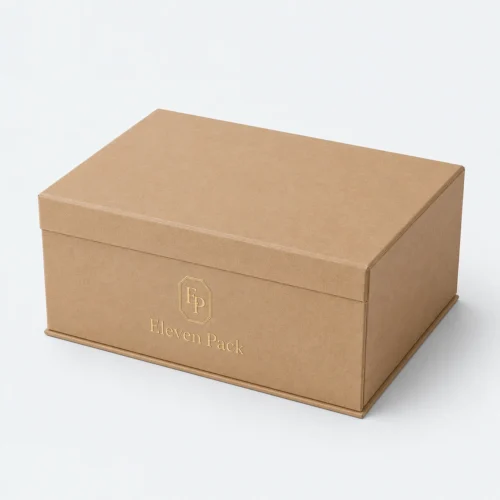 Corrugated Paper Multi-Compartment Custom Beverage Gift Box - closed product view - GB-BM-02-P11