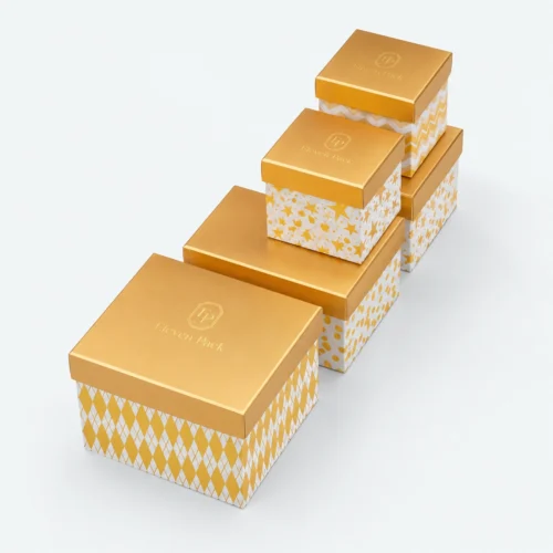 Christmas Cardboard Gift Box - open product view - GB-BM-02-P16