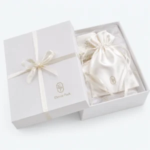 Art Paper Ribbon Bow Wedding Dress Storage Box - open product view - GB-BM-02-P19