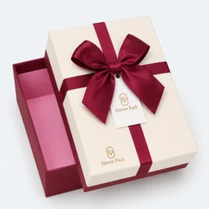 Red Paper Separate Lid-And-Base Gift Box - material or structure detail - GB-BM-02-P20