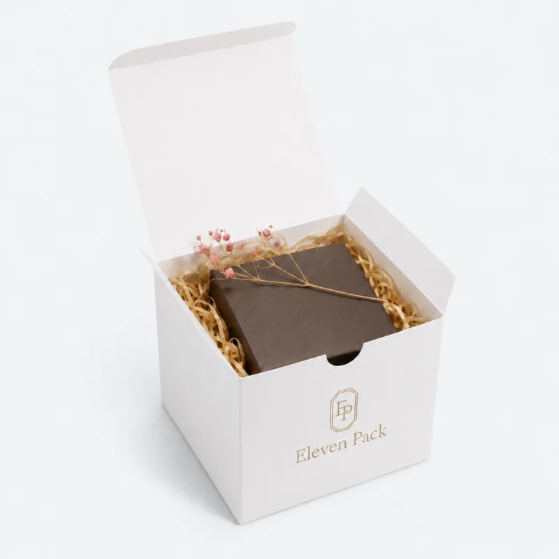 White Paper Gift Box - open product view - GB-BM-02-P21 White Paper Gift Box - open product view - GB-BM-02-P21
