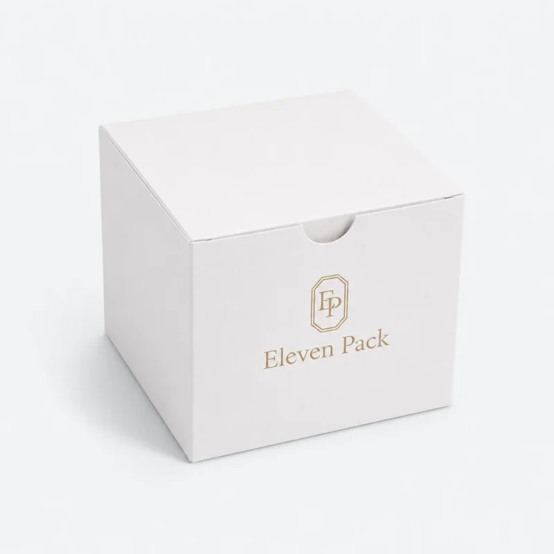 White Paper Gift Box - closed product view - GB-BM-02-P21 White Paper Gift Box - closed product view - GB-BM-02-P21