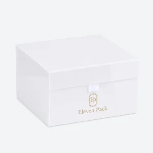 Pure White Paper Magnetic Flip-Top Gift Box - closed product view - GB-BM-02-P24 Pure White Paper Magnetic Flip-Top Gift Box - closed product view - GB-BM-02-P24