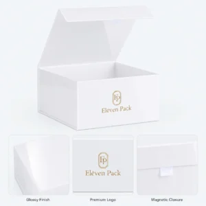Pure White Paper Magnetic Flip-Top Gift Box - material or structure detail - GB-BM-02-P24 Pure White Paper Magnetic Flip-Top Gift Box - material or structure detail - GB-BM-02-P24
