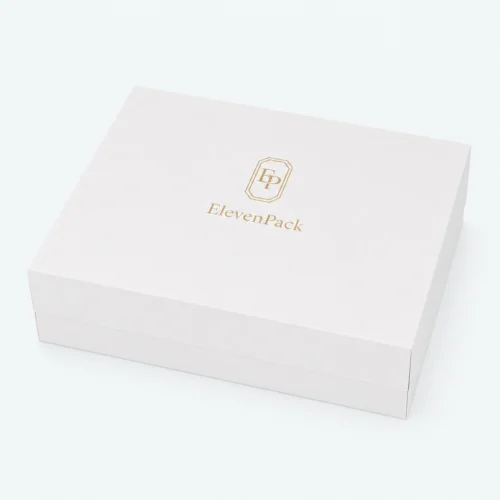 White Christmas Cardboard Gift Box - open product view - GB-BM-02-P25