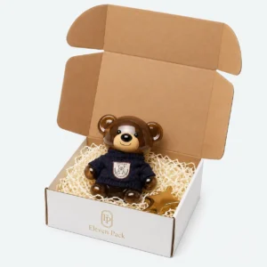 White Cardboard Matte Gift Box - open product view - GB-BM-02-P29