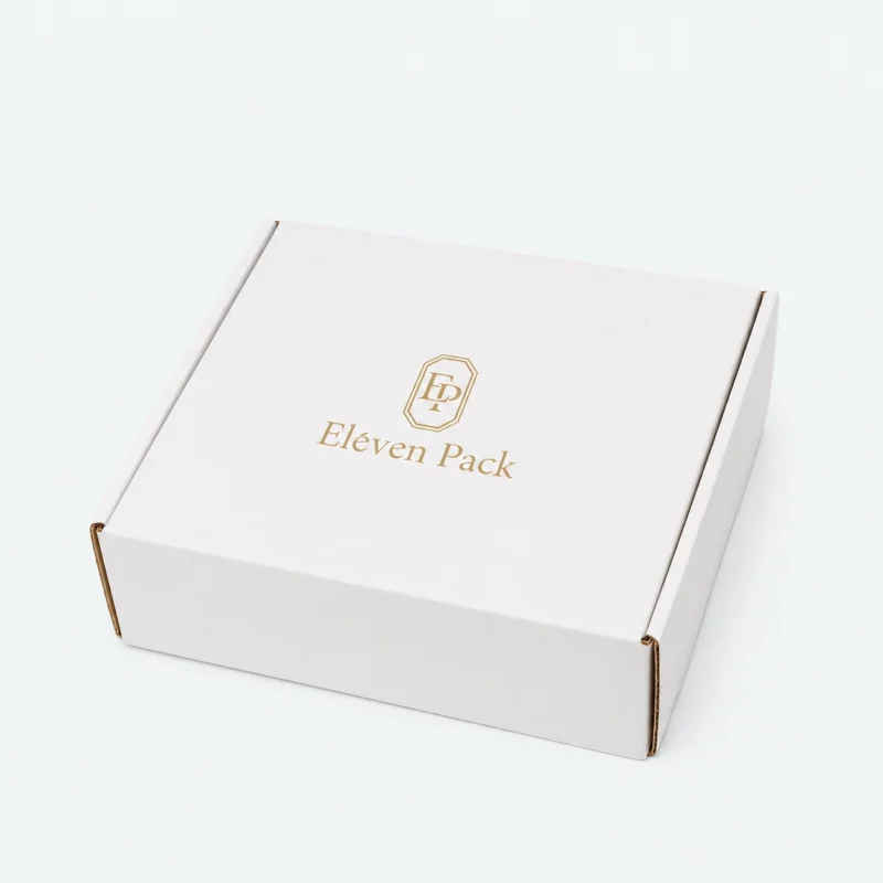 White Cardboard Matte Gift Box - closed product view - GB-BM-02-P29