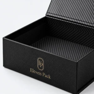 Black Paper Magnetic Closure Flip-Top Retail Wine Gift Box - material or structure detail - GB-BM-02-P3 Black Paper Magnetic Closure Flip-Top Retail Wine Gift Box - material or structure detail - GB-BM-02-P3
