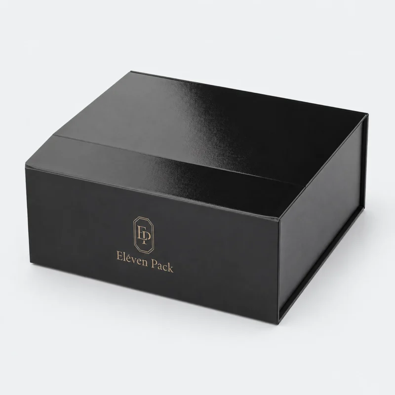 Black Cardboard Gift Box - closed product view - GB-BM-02-P34