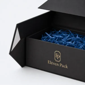 Black Magnetic Closure Foldable Large Cardboard Gift Box - material or structure detail - GB-BM-02-P35
