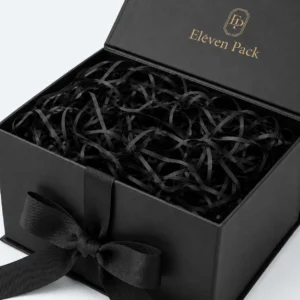 Black Magnetic Closure Ribbon Bow Matte Cardboard Gift Box - material or structure detail - GB-BM-02-P37 Black Magnetic Closure Ribbon Bow Matte Cardboard Gift Box - material or structure detail - GB-BM-02-P37