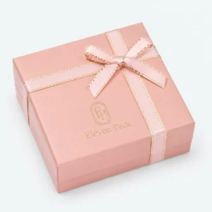 Multicolor Lid and Base Small Ribbon Bow Cardboard Gift Box - closed product view - GB-BM-02-P38