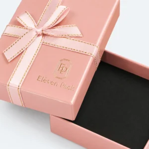 Multicolor Lid and Base Small Ribbon Bow Cardboard Gift Box - material or structure detail - GB-BM-02-P38