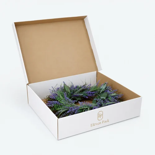 White Protective Holiday Cardboard Storage Box - open product view - GB-BM-02-P45