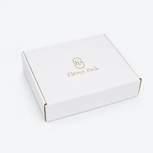 White Protective Holiday Cardboard Storage Box - closed product view - GB-BM-02-P45 White Protective Holiday Cardboard Storage Box - closed product view - GB-BM-02-P45