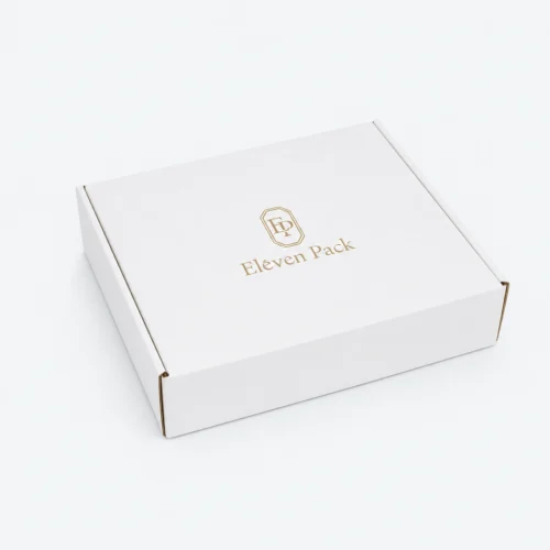White Protective Holiday Cardboard Storage Box - closed product view - GB-BM-02-P45