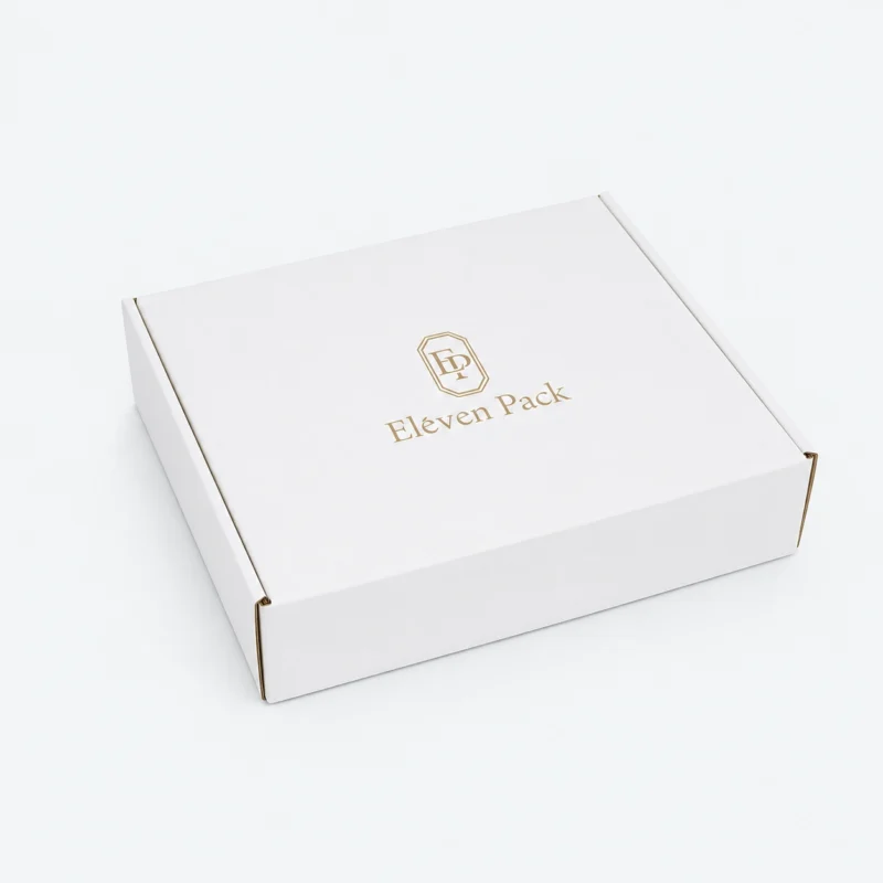 White Protective Holiday Cardboard Storage Box - closed product view - GB-BM-02-P45 White Protective Holiday Cardboard Storage Box - closed product view - GB-BM-02-P45