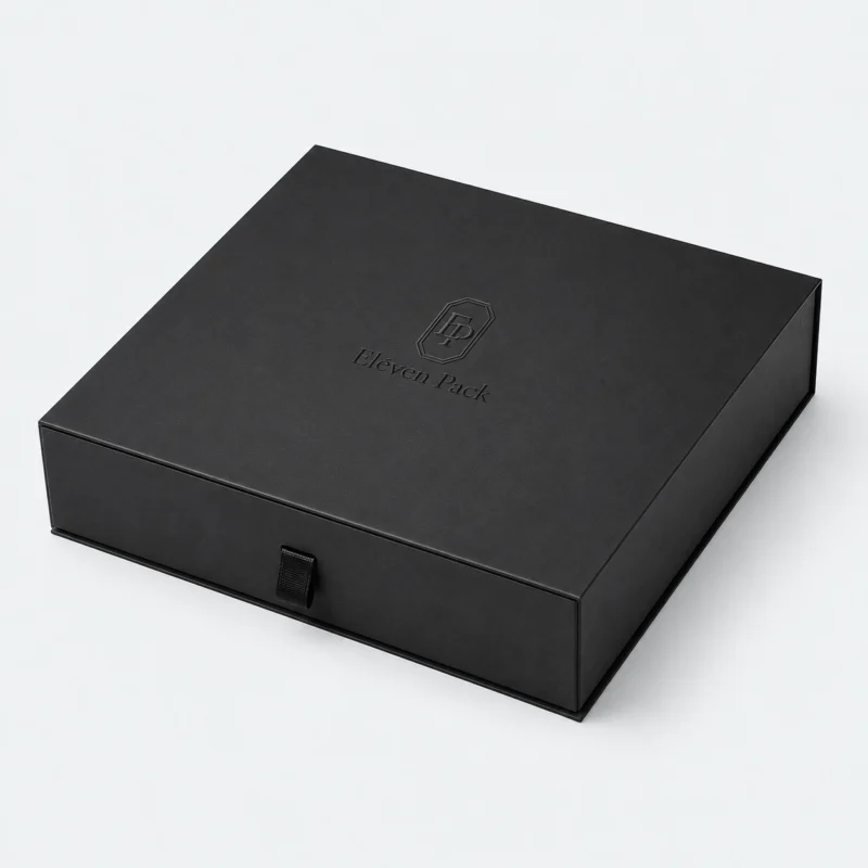 Black Paper Multifunctional Multi-Layer Luxury Gift Box - closed product view - GB-BM-02-P5 Black Paper Multifunctional Multi-Layer Luxury Gift Box - closed product view - GB-BM-02-P5