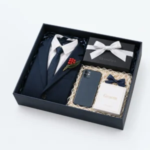 Custom Groomsmen Cardboard Gift Box - open product view - GB-BM-02-P54 Custom Groomsmen Cardboard Gift Box - open product view - GB-BM-02-P54