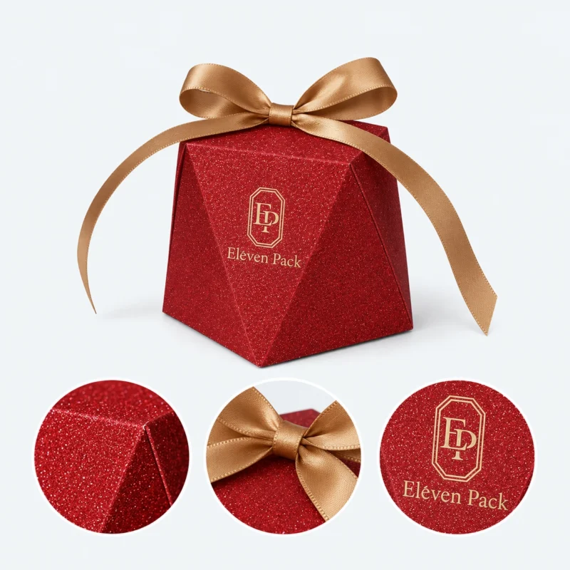 Red Wedding Bridesmaid Cardboard Gift Box - material or structure detail - GB-BM-02-P55 Red Wedding Bridesmaid Cardboard Gift Box - material or structure detail - GB-BM-02-P55