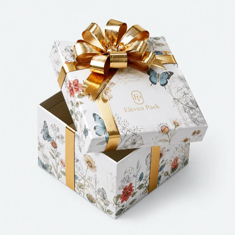Multifunctional Christmas Cardboard Gift Box - open product view - GB-BM-02-P58