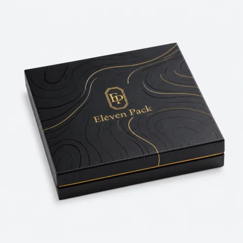Black Paper Luxury Chocolate Gift Box - closed product view - GB-BM-02-P59