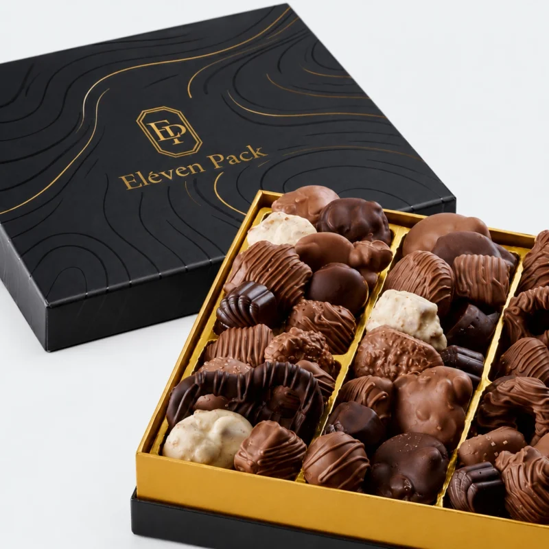 Black Paper Luxury Chocolate Gift Box - material or structure detail - GB-BM-02-P59 Black Paper Luxury Chocolate Gift Box - material or structure detail - GB-BM-02-P59