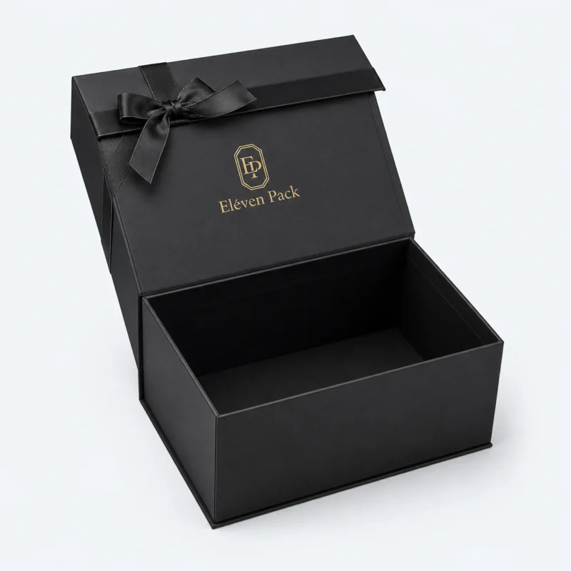 Black Paper Multifunctional Gift Box - open product view - GB-BM-02-P61