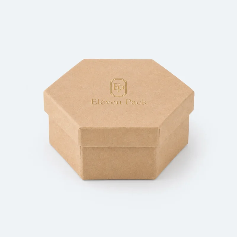 Paper Hexagon Minimalist Eco-Friendly Gift Box - closed product view - GB-BM-02-P62