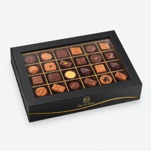 Flip-Top Handmade Cardboard Chocolate Gift Box - closed product view - GB-BM-02-P65