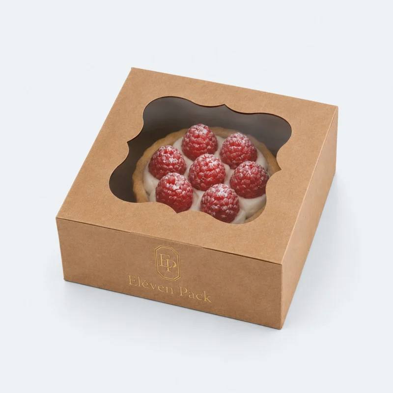 Paper Eco-Friendly Handmade Cheese Gift Box - closed product view - GB-BM-02-P66