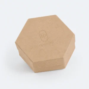 Paper Hexagon Eco-Friendly Gift Box - closed product view - GB-BM-02-P67