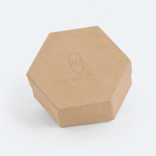 Paper Hexagon Eco-Friendly Gift Box - closed product view - GB-BM-02-P67