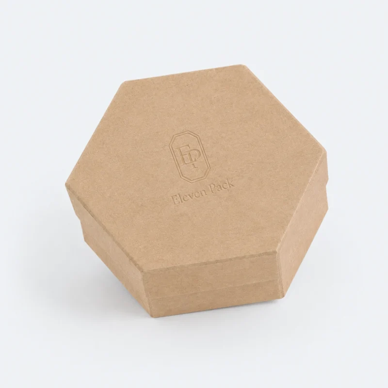 Paper Hexagon Eco-Friendly Gift Box - closed product view - GB-BM-02-P67