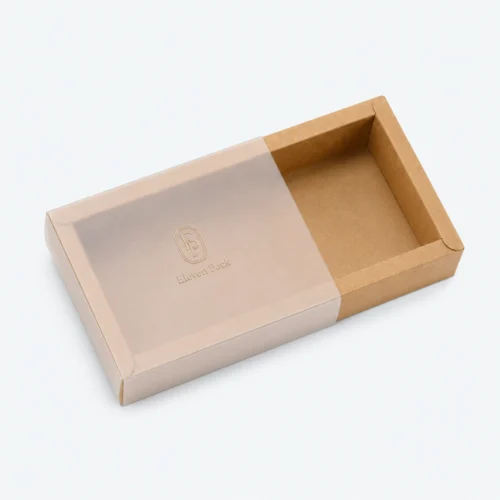 Clear Paper Gift Box - open product view - GB-BM-02-P71
