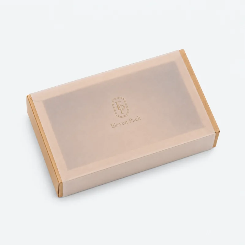 Clear Paper Gift Box - closed product view - GB-BM-02-P71