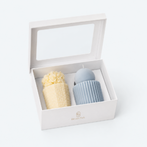 White Rigid Paperboard Flip-Top Gift Box - open product view - GB-BM-02-P73