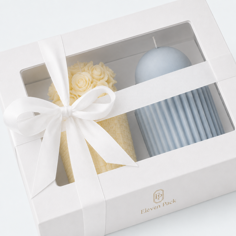White Rigid Paperboard Flip-Top Gift Box - material or structure detail - GB-BM-02-P73