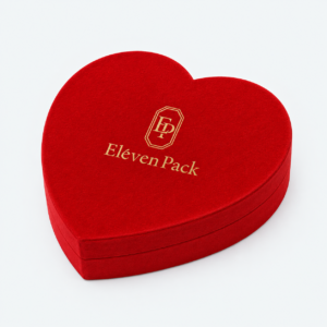 Red Heart-Shaped Cardboard Chocolate Gift Box - closed product view - GB-BM-02-P74
