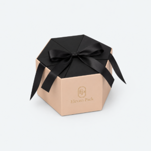 Three-Color Heart-Shaped Cardboard Gift Box - closed product view - GB-BM-02-P76