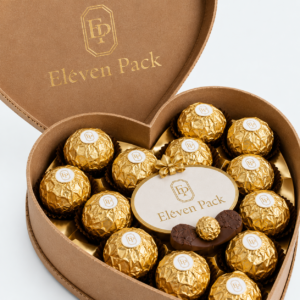 Luxury Branded Heart-Shaped Cardboard Chocolate Gift Box - material or structure detail - GB-BM-02-P77