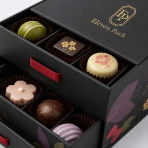 Black Paper Multifunctional Multi-Layer Chocolate Gift Box - material or structure detail - GB-BM-02-P8
