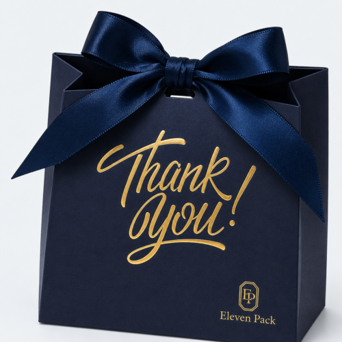 Thanksgiving Holiday Cardboard Gift Box - closed product view - GB-BM-02-P81