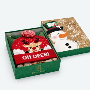 Holiday Christmas Cardboard Gift Box - open product view - GB-BM-02-P86 Holiday Christmas Cardboard Gift Box - open product view - GB-BM-02-P86