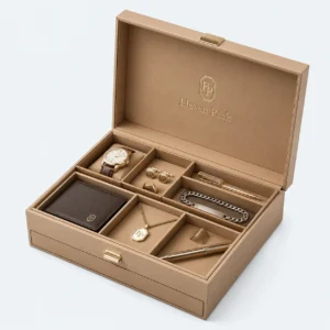 Wood Tone Drawer Multifunctional Gift Box - open product view - GB-BM-02-P9 Wood Tone Drawer Multifunctional Gift Box - open product view - GB-BM-02-P9