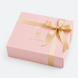 Pink Multifunctional Ribbon Bow Cardboard Gift Box - closed product view - GB-BM-02-P91
