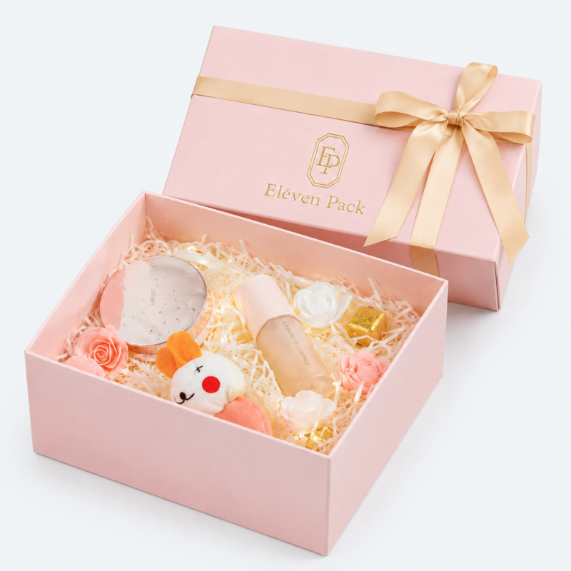 Pink Multifunctional Ribbon Bow Cardboard Gift Box - material or structure detail - GB-BM-02-P91