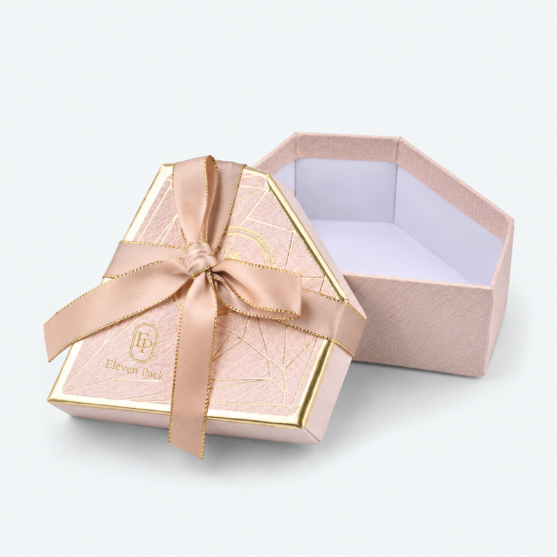Paper Multifunctional Heart-Shaped Iridescent Gift Box - open product view - GB-BM-02-P92