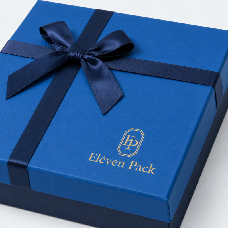 Blue Lid and Base Cardboard Gift Box Textured - material or structure detail - GB-BM-02-P93