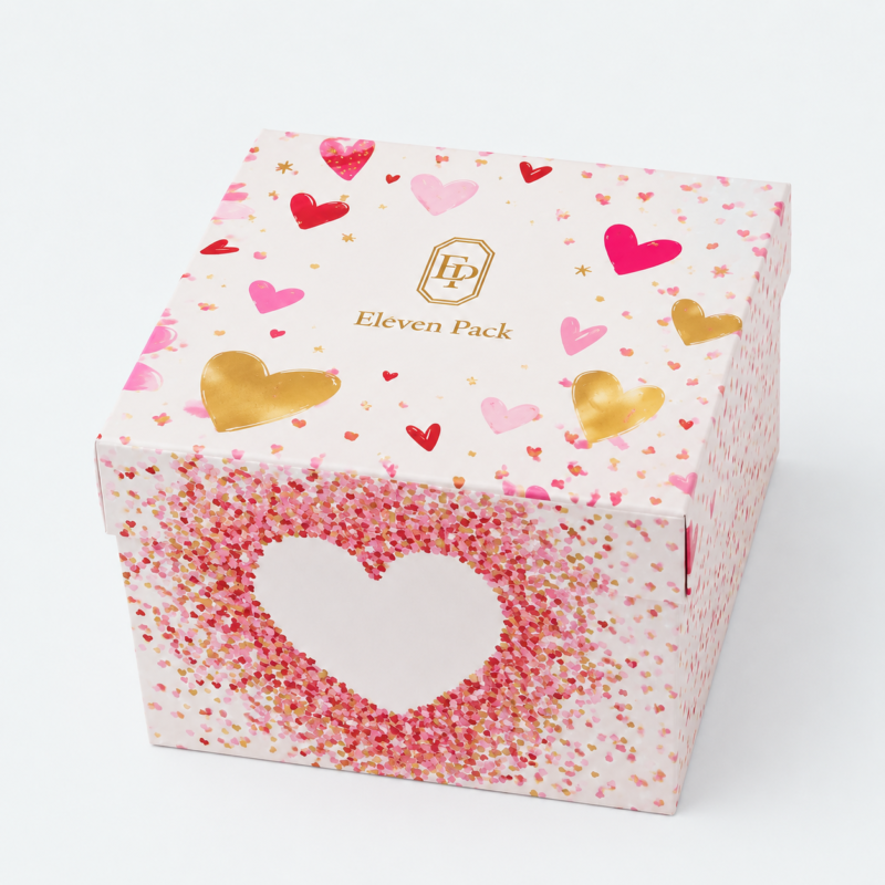 Paper Valentine's Day Romantic Gift Box - closed product view - GB-BM-02-P94